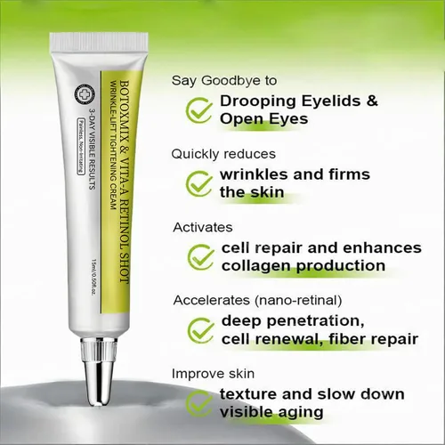 Vista 5 de Botoxmix & Vita-A Retinol Shot Crema de apriete para levantar arrugas, antiarrugas, minimizador de poros, líneas finas, toda la piel