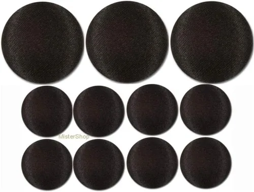 Vista 2 de MisterShop® Marca Deluxe Negro Traje Esmoquin Botones 11 Piezas Set - Hecho en Estados Unidos