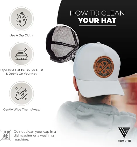 Vista 83 de Urban Effort Gorra trasera de malla, para hombres y mujeres, gorra de béisbol de 5 paneles, gran cierre a presión para caza y senderismo