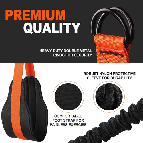Vista 5 de Pull Up Assistance Bands Set - 4 Heavy Duty Resistance Bands 300lbs, Adjustable Weight/Size with Footrest for Home Gym Strength Training
