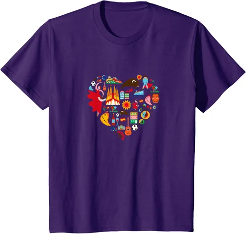 Vista 18 de I Love España Cute Español Orgullo, Madrid Barcelona playera, niños 10, Lemon Limón