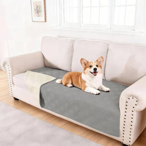 Vista 141 de hyha - Manta impermeable para cama de perro, mantas suaves para mascotas, funda impermeable para sofá para perros, fundas reversibles lavables