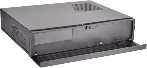 Vista 2 de Silverstone Milo ML04 Puerta delantera de aluminio/cuerpo de acero Micro ATX Media Center/HTPC Caso, SST-ML04B