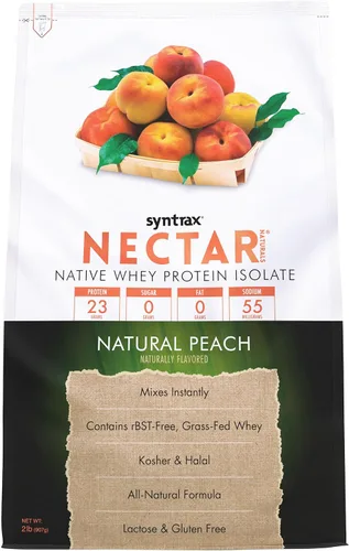 Vista 7 de Syntrax Nectar Natural, Chocolate 2 lbs. 100% aislado de proteína de suero