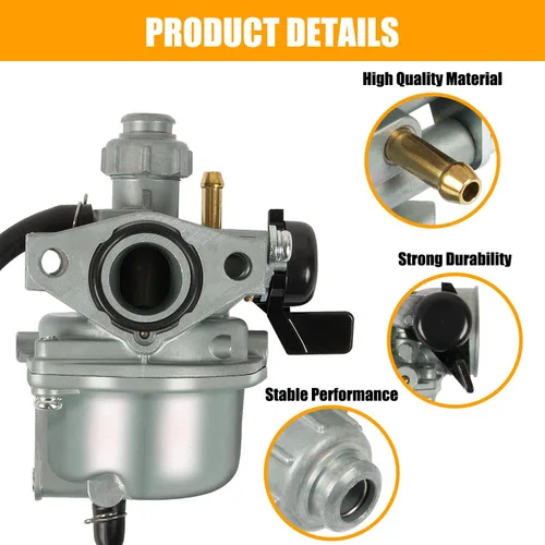 Vista 2 de RANSOTO Carburador compatible con XR70 XR70R CRF70 1997-2003 CRF70F 2004-2012 Honda reemplaza 16100-GCF-672 con kit limpiador de chorro de suciedad