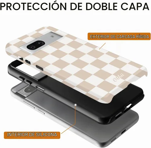 Vista 3 de Funda compatible con Google Pixel 7a, 2 en 1, delgada, resistente, híbrida, policarbonato duro, silicona suave, parachoques resistente tablero