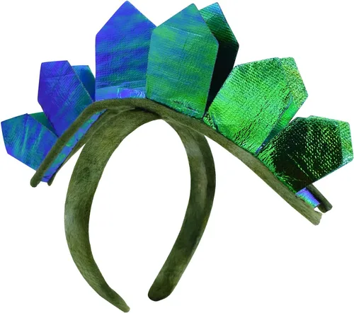 Vista 2 de Juego de accesorios para disfraz de dragón de estegosaurios para adultos, diadema de dinosaurio con pinchos