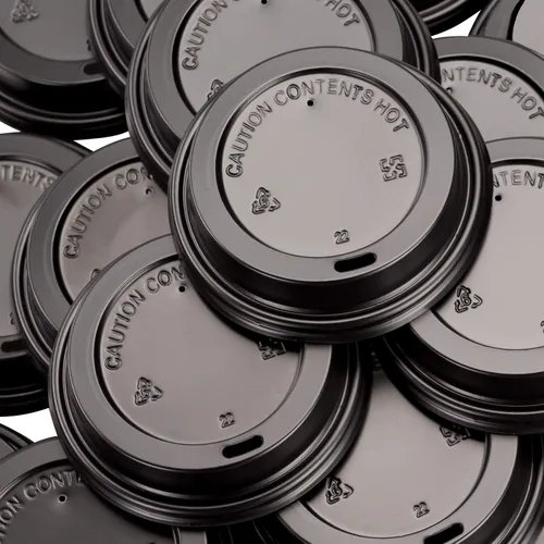 Vista 10 de Avant Grub Paquete de 100 tazas de café de papel de grado restaurante de 12 onzas con tapas de cúpula reciclables. Vasos desechables duraderos sin