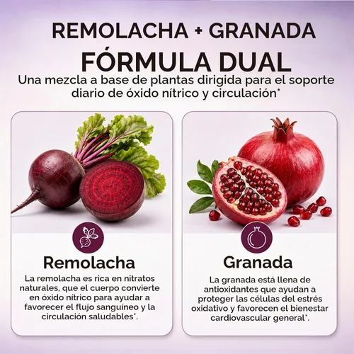 Vista 9 de Suplemento de raíz de remolacha + granada con 1200 mg