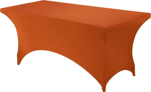 Vista 87 de Utopia Kitchen Mantel rectangular de spándex de 4 pies [1 unidad, negro] 200 GSM elástico, ajustado, lavable y resistente a las arrugas, cubierta