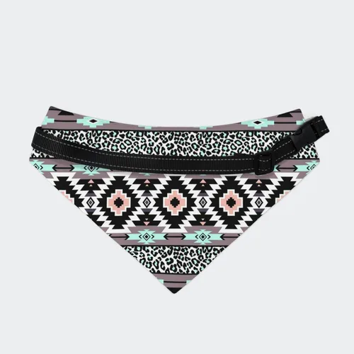 Vista 7 de Pañuelos para perros con hebilla ajustable para mascotas, diseño de nativos americanos, bufanda triangular lavable, tres tamaños