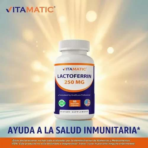 Vista 11 de Vitamatic Lactoferrin 250 mg, 60 Cápsulas Vegetales, Hecho en Estados