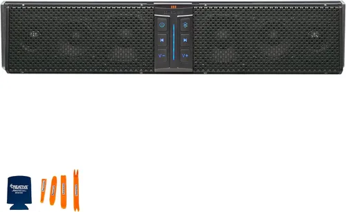 Vista 2 de PowerBass Barra de sonido amplificada de 12 altavoces con montaje de barra cuadrada compatible con carritos de golf