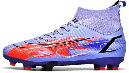 Vista 2 de ESXGED Botas de fútbol de alta calidad para mujer, zapatos de fútbol para hombre, zapatos de tacos cómodos para jóvenes, zapatos deportivos