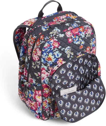 Vista 3 de Vera Bradley - Mochila Campus de algodón para mujer, ramilletes bonitos