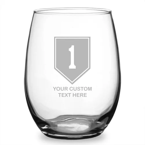 Vista 10 de 7.62 Design 101ª División Aerotransportada del Ejército de los Estados Unidos Grabada 21 oz. Copa de vino personalizada sin tallo
