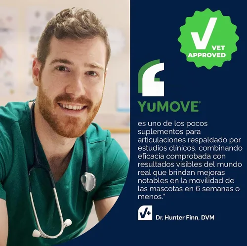 Vista 8 de YuMOVE Suplemento para articulaciones para perros mayores Glucosamina y Mejillón de labios verdes, glucosamina, ácido hialurónico y Omega 3