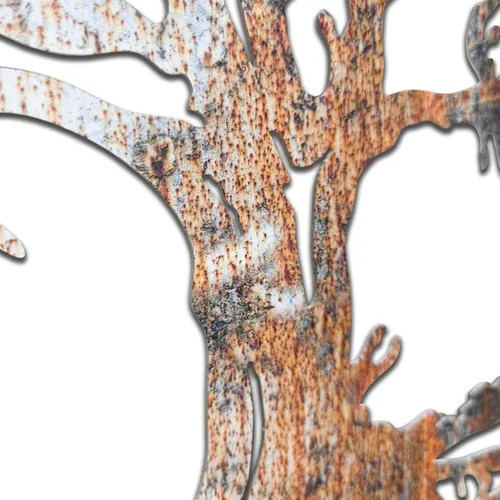 Vista 5 de Venovez Árbol de la vida Arte de pared Opción de madera o metal Decoración del hogar, decoración de oficina, colgante de pared Árbol redondo Regalo