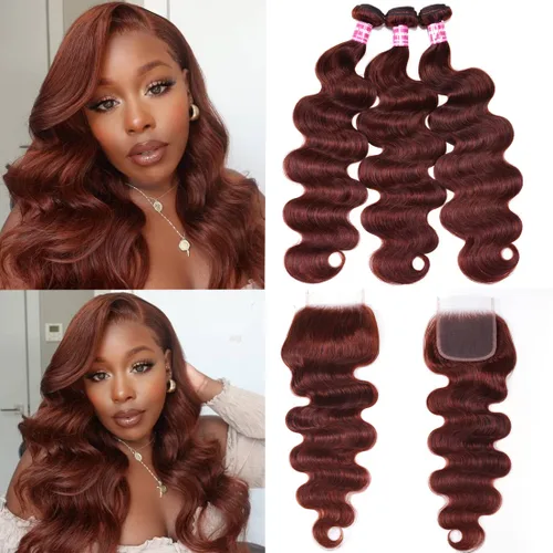 Vista 16 de UNICE - 3 extensiones de cabello humano ondulado marrón castaño ombre, brasileño, remy, 8, 10, 10 pulgadas, extensiones de cabello humano ondulado
