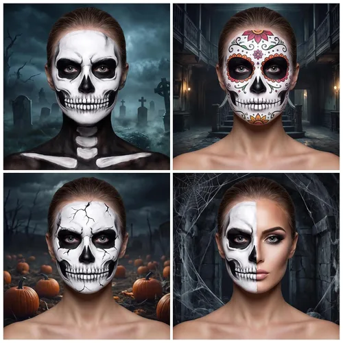 Vista 5 de Pintura blanca del cuerpo de la cara 2 fl oz, pintura a base de Blanco
