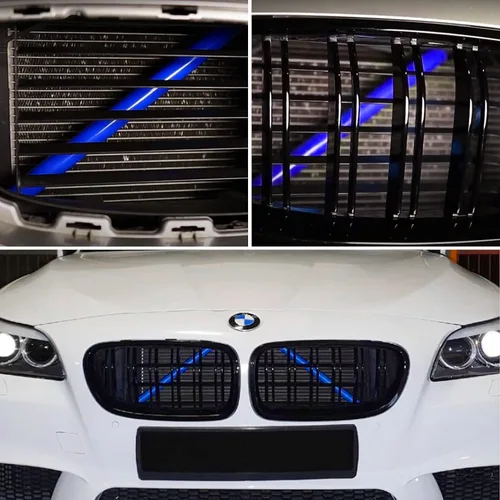 Vista 4 de Jaronx Compatible con insertos de parrilla BMW para series 2 5 6 7 X1 X2, F10 F11 F45 F12 F13 F01 F02 F48, Compatible con cubiertas envolventes