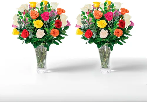 Vista 7 de Aquarossa Farms - Ramo de 12 Rosas Surtidas, Regalos para el Día de la Madre, Ramo de Flores Frescas, Flores para Entrega, Idea de Regalo para Ella