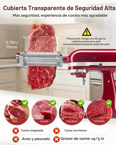 Vista 5 de Accesorio ablandador de carne de acero inoxidable de 3 ajustes