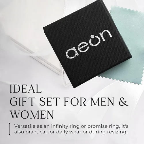 Vista 6 de Aeon Anillo de boda de plata de ley 925 30.197 in Ajuste cómodo para hombres y mujeres Tallas J-Z Calidad premium para momentos especiales