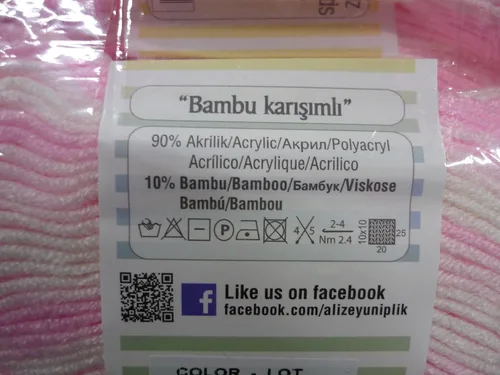 Vista 6 de 90% acrílico suave lana 10% hilo de bambú para tejer a mano Alize Baby Best Batik Crochet Lace Bordado Arte Artesanía Kit de costura Baby Blanket