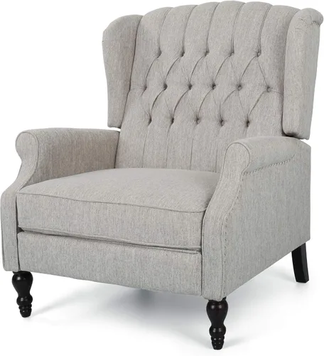Vista 10 de Christopher Knight Home Salome - Reclinador de empuje hacia atrás, beige, marrón oscuro
