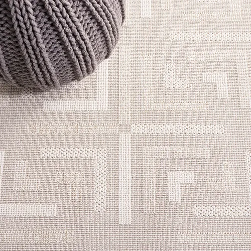 Vista 6 de SAFAVIEH Trends Collection - Alfombra para pasillo, 2 pies 2 pulgadas x 8 pies, beige y marfil, diseño geométrico moderno texturizado, no desprende