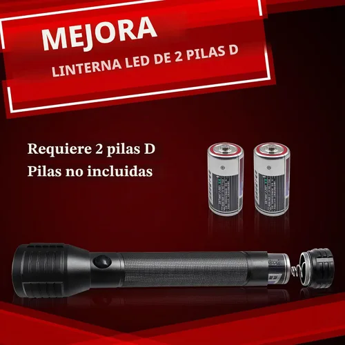 Vista 3 de Linterna de batería LED D de servicio pesado (2-D)