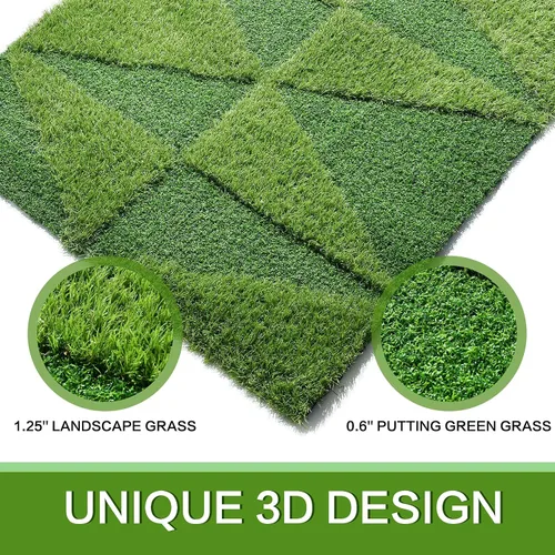 Vista 2 de Césped artificial para suelos y paredes, decoración de pared de plantas artificiales resistente a los rayos UV, diseño 3D para interiores y Pirámide