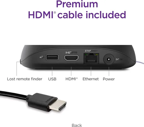 Vista 3 de Roku Ultra 2020 Streaming Media Player HD / 4K / HDR / Dolby Vision con Dolby Atmos, Streaming Bluetooth y el control remoto de voz con gato