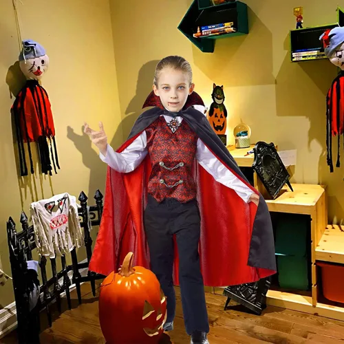Vista 6 de Kids Gothic Classic Vampire Halloween Costume Boys