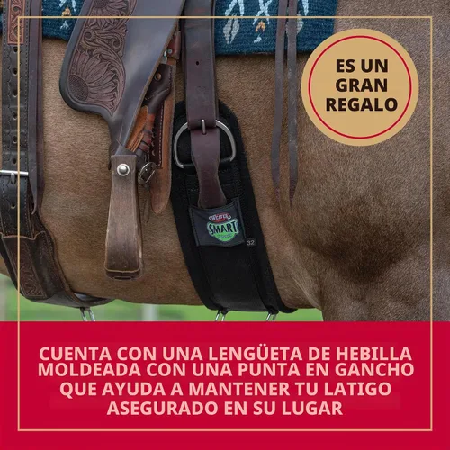Vista 4 de Weaver Equine Weaver Leather Smart - Cincha de caballo con forro de fieltro, hebilla de acero inoxidable enrollada, circunferencia de caballo Negro