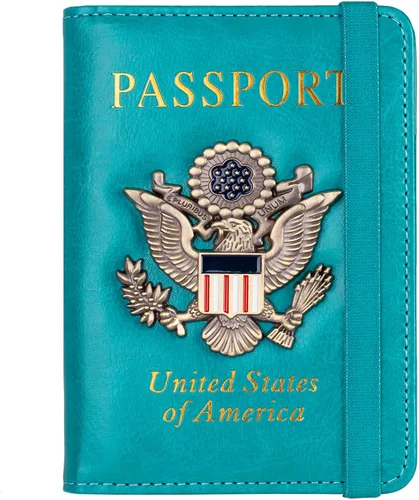 Vista 11 de TOURSUIT Combo de pasaporte y tarjeta de vacunación con bloqueo RFID, estuche protector para documentos de viaje, organizador de pasaporte de cuero