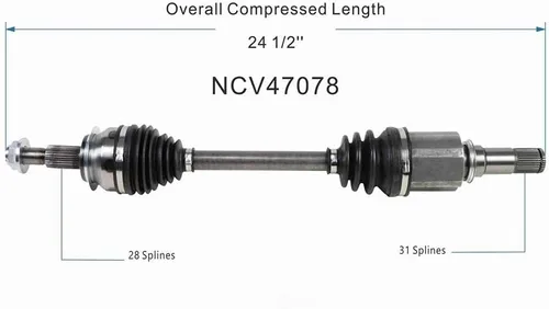 Vista 6 de 1 Conjunto de eje de junta CV del lado del conductor delantero izquierdo para Mazda CX-3 2016 se adapta a Mazda CX-3 2017 se adapta a Mazda CX-3
