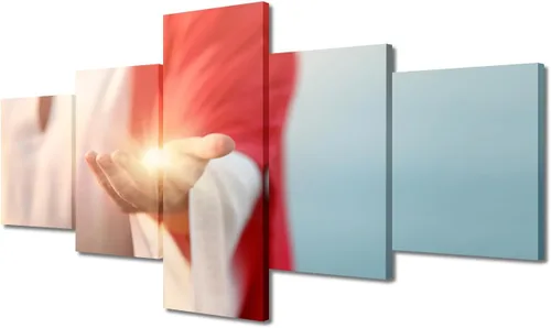 Vista 75 de TUMOVO Decoración de pared de iglesia cristiana de 3 paneles, imágenes de la resurrección de Jesús para sala de estar, dormitorio, cocina