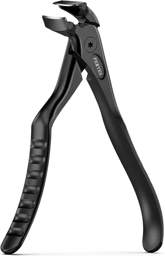 Vista 10 de FERYES Cortaúñas con cabeza angular y mango largo para personas mayores - Cortaúñas de gran boca ancha con recogedor para uñas gruesas - Recorte más