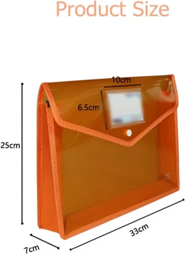 Vista 3 de Carpeta de archivos A4, bolsa transparente de creatividad tridimensional, resistente al agua, bolsa de información, bolsa de tela, bolsillo lateral