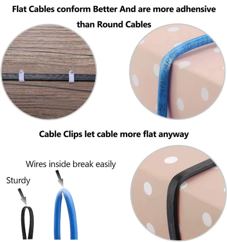 Vista 4 de Jadaol Cable Ethernet Cat 8 de 1.5 pies, 40 Gbps 2000 MHz, cable de conexión LAN RJ45 S/FTP, cable de red Cat8 de alta velocidad para enrutador