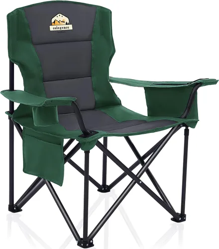 Vista 12 de Colegence Sillas de Camping Plegables de Tamaño Grande - Soporte de 450 LBS Silla de Campamento de Servicio Pesado con Cojín Acolchado, Sillas
