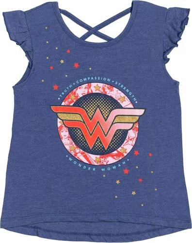 Vista 6 de DC Comics Wonder Woman Crossover - Conjunto de 4 piezas de pantalones cortos y leggings mixtos