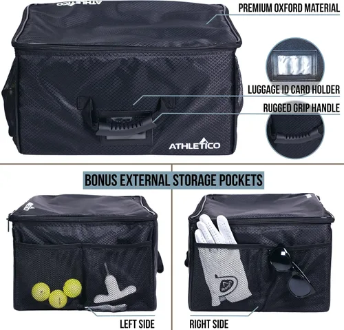 Vista 3 de Athletico - Organizador para cajuela de carro de golf, para guardar accesorios de golf, plegable cuando no se utiliza