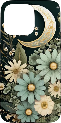 Vista 31 de Sage Green Wildflower Floral Moon Flower Botanical Case for iPhone 17