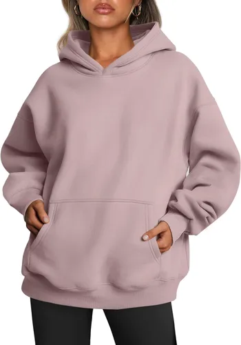 Vista 40 de Trendy Queen Sudaderas con capucha de gran tamaño para mujer, sudaderas de felpa para mujer, suéteres de moda de otoño, suéteres de invierno Lunares