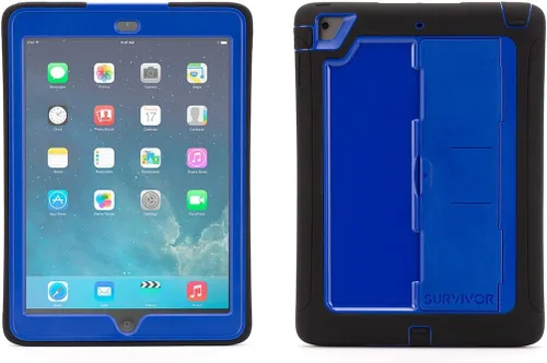 Vista 9 de Griffin Survivor - Funda para iPad Air, color negro y azul