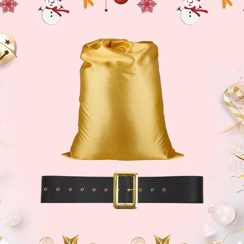 Vista 4 de Saiksi Disfraz de monstruo verde para adulto, disfraz de Papá Noel peludo verde navideño para hombre, 9 piezas divertido traje de Papá Noel