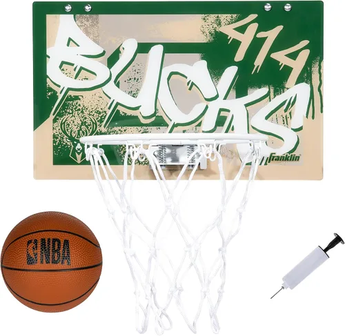 Vista 13 de Franklin Sports NBA Team Over the Door Aros de Baloncesto - Mini Aro de Baloncesto Interior para Niños + Juego de Pelota - Mini Aros para Fanáticos